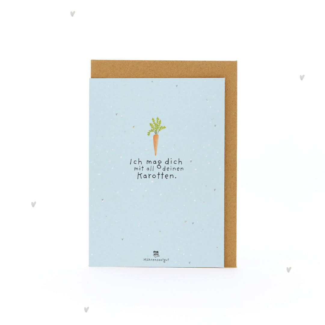 Greeting card - I like you with all your carrots