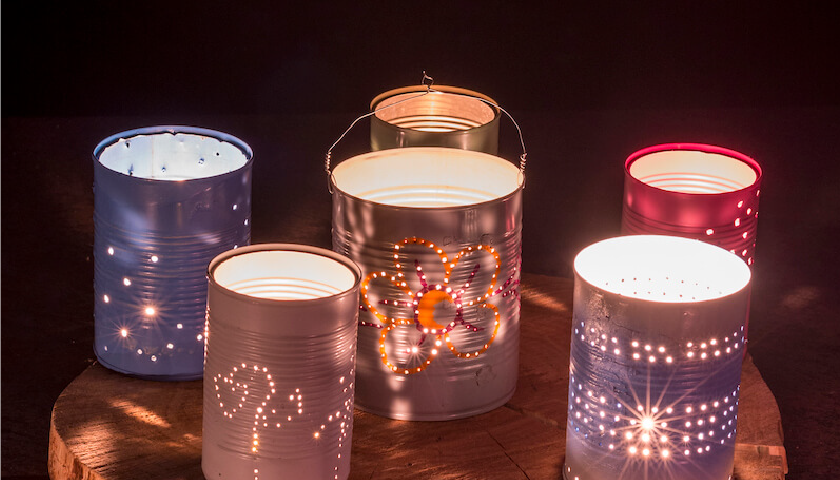 DiY: Windlichter aus Konservendosen