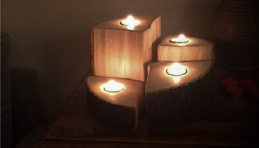 DIY: Adventskranz aus Feuerholz basteln