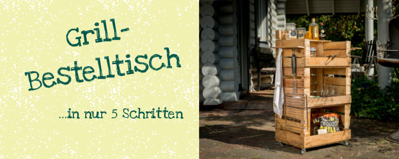 Grill-Beistelltisch aus Holzkisten bauen