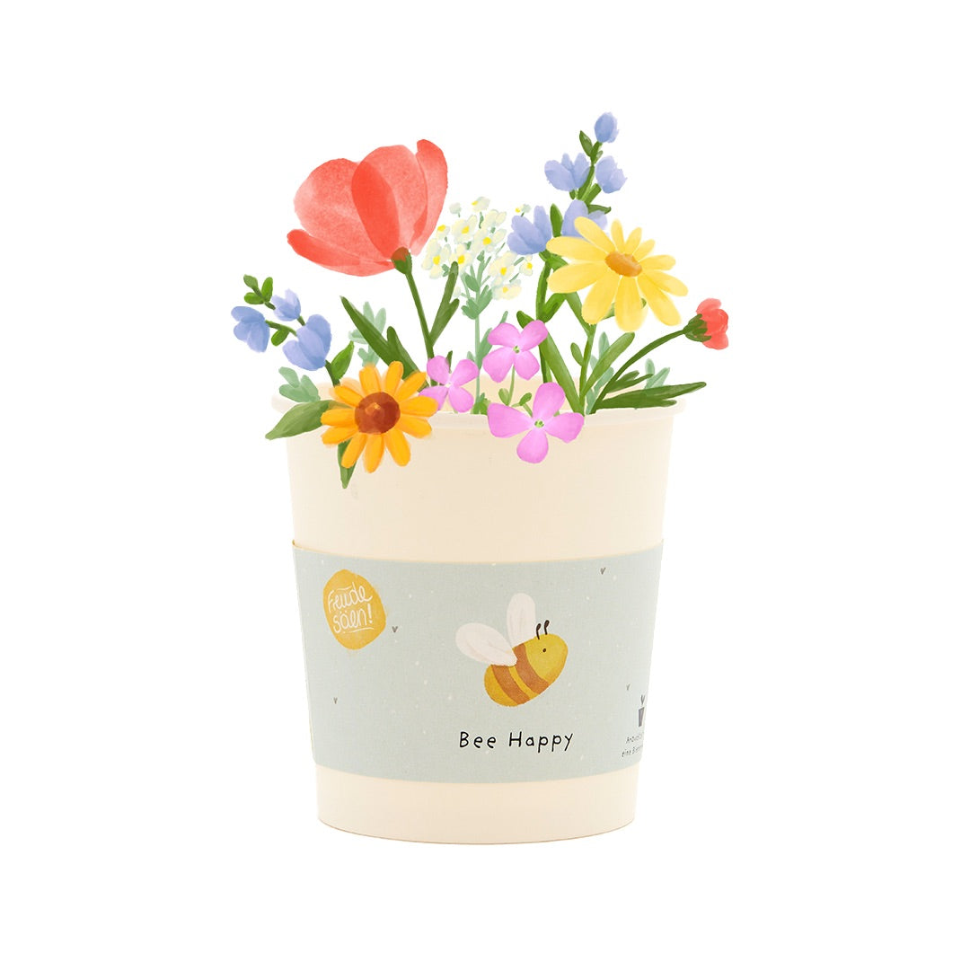 Mini garden in customizable cup (germination kit)