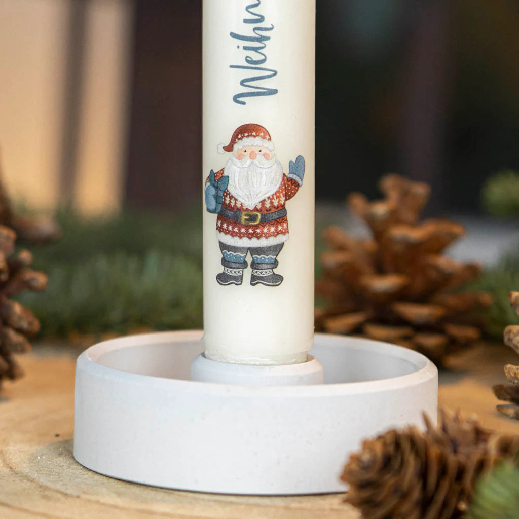 Taper Candle Santa Claus