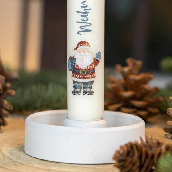Taper Candle Santa Claus