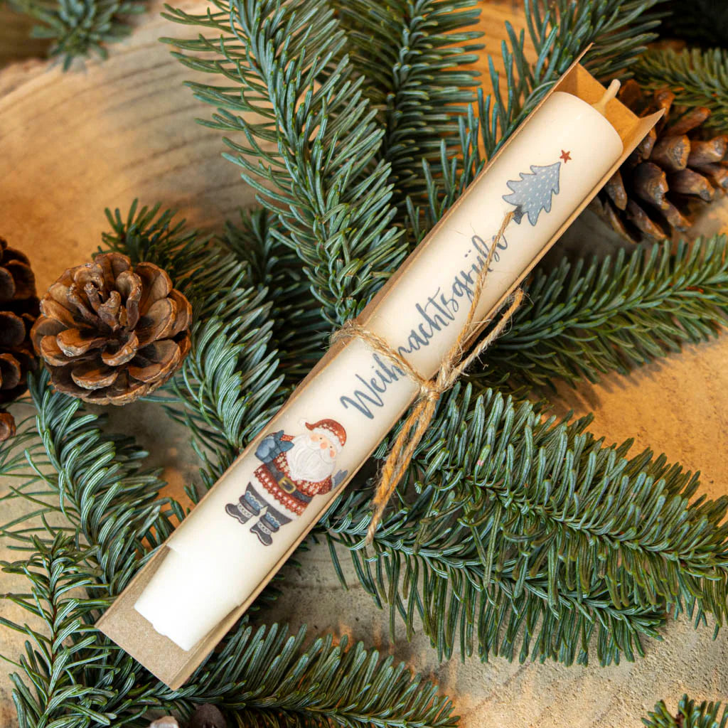 Taper Candle Santa Claus