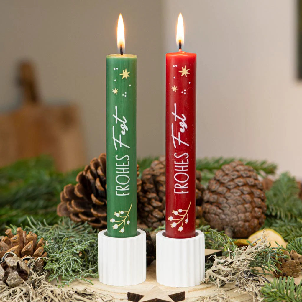 Taper Candle Happy Holidays