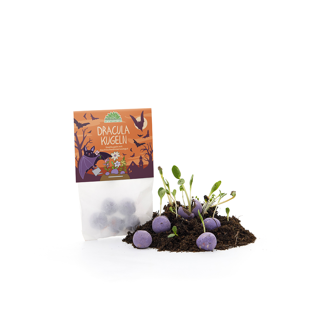 5 flower marbles in a bag "Dracula Balls"
