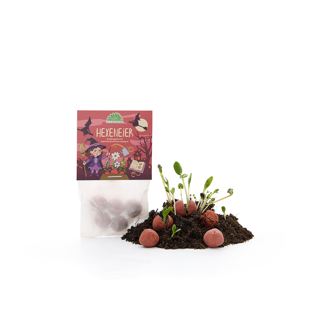 5 flower marbles in a bag "Witch Eggs"