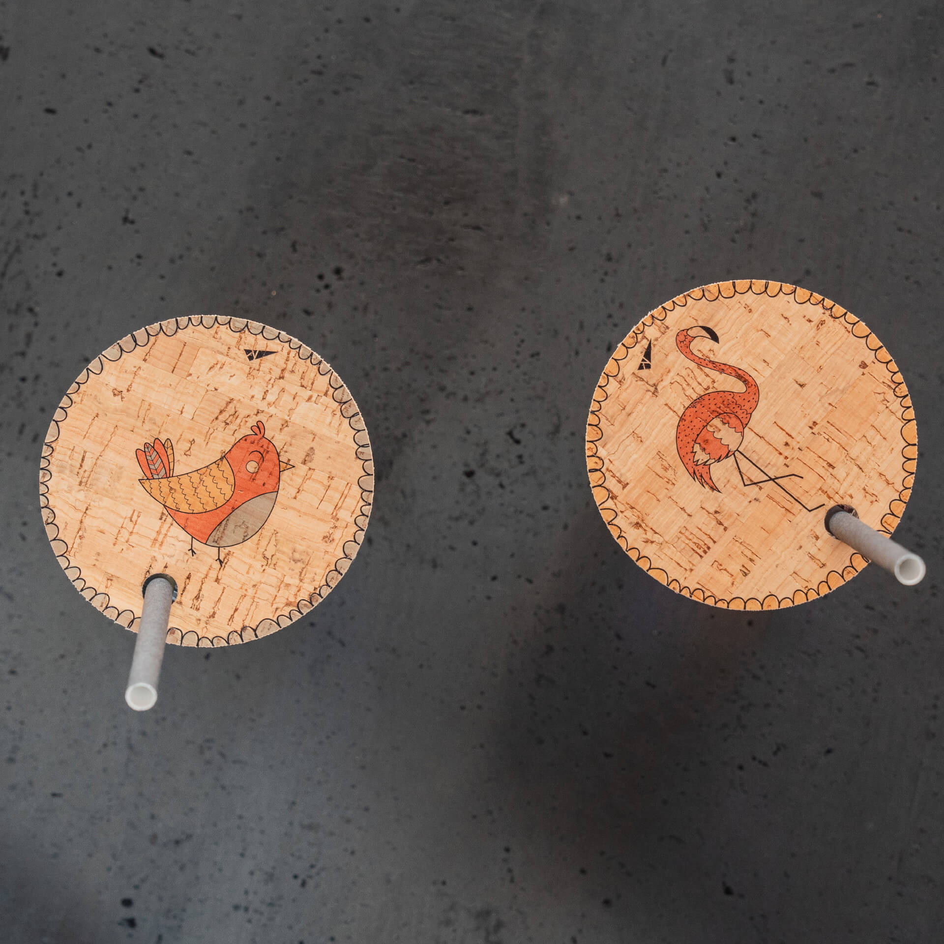 Glass Covering Made of Cork