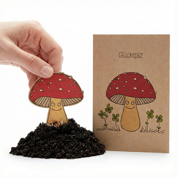Postcard with individual seed tag