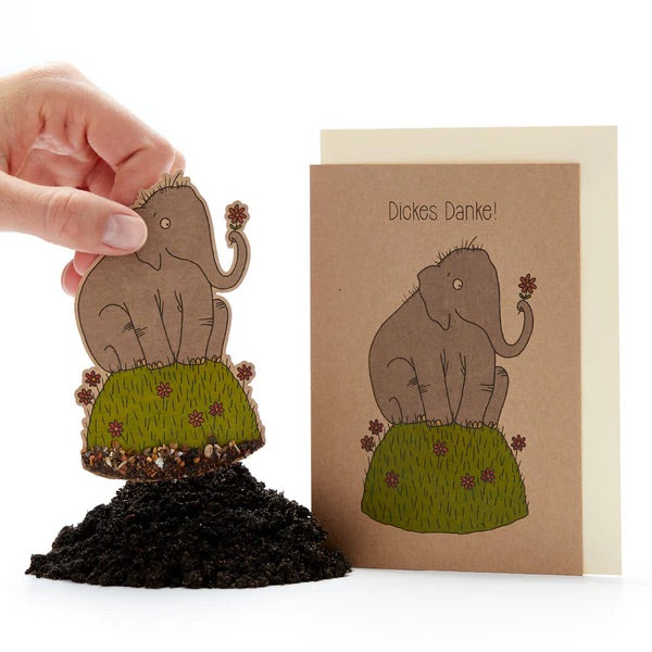 Fold card with individual seed tag