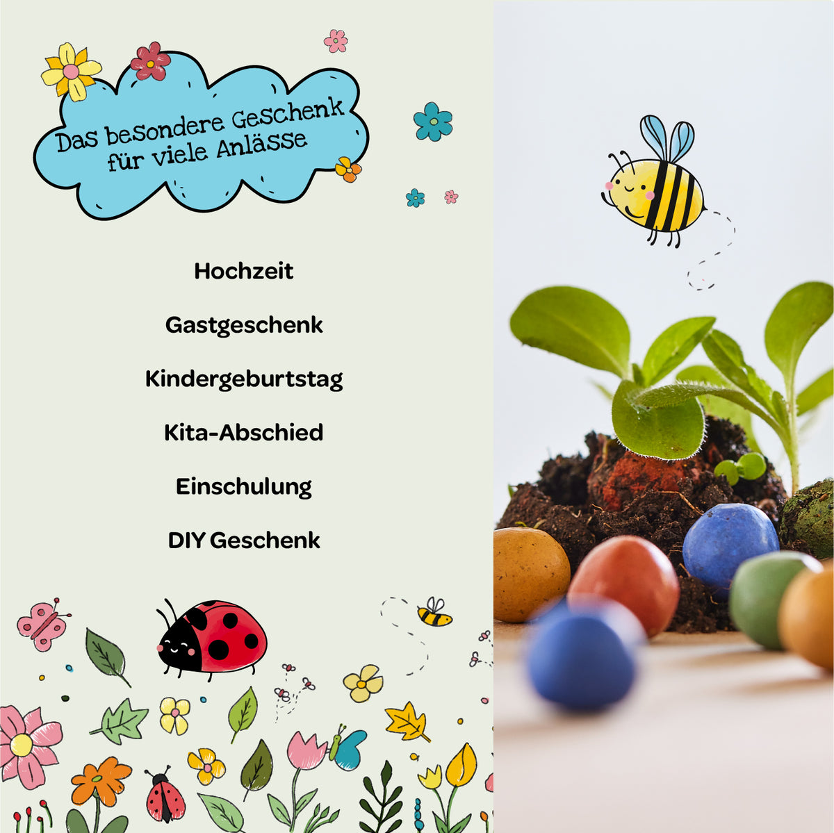 Geeignet für viele Anlässe, Hochzeit, Gastgeschenk, Kindergeburtstag,