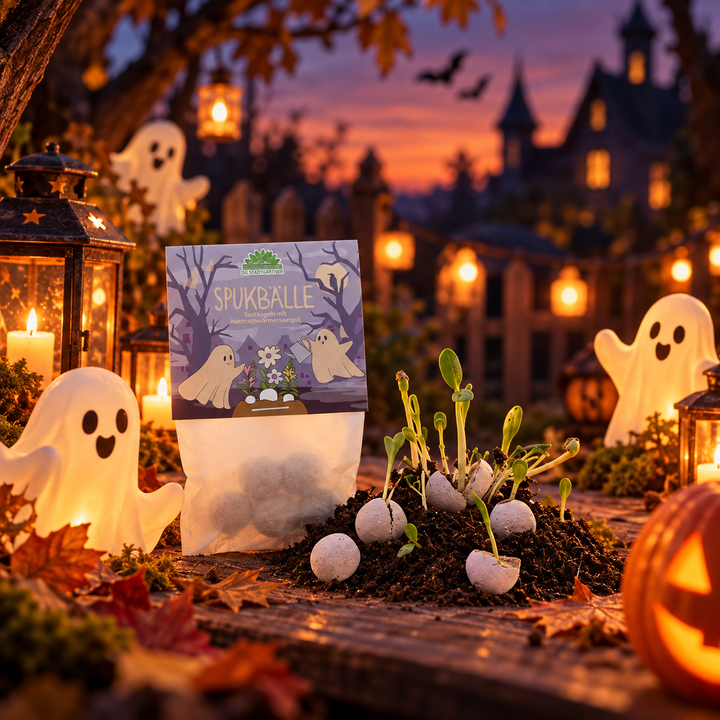 5 flower marbles in a bag "Spooky Balls"